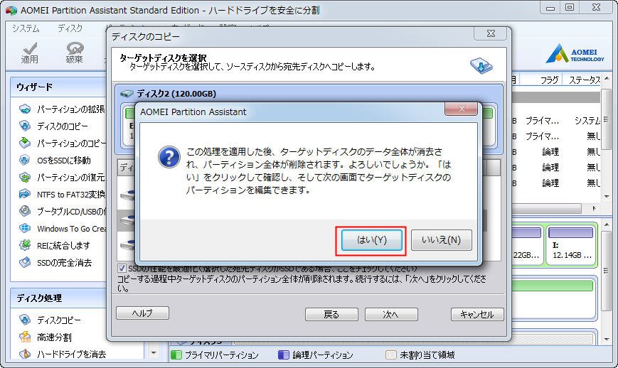 データが上書きされる