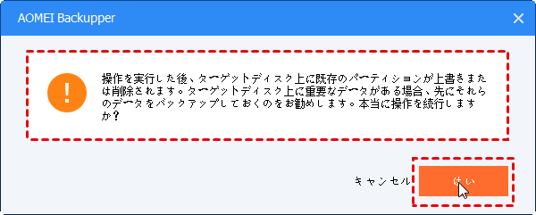 クローン前の警告