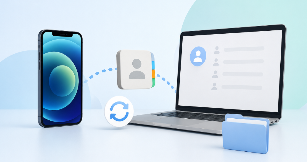 iPhoneの連絡先をエクスポート