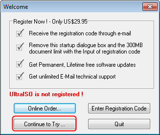 Change label UltraISO